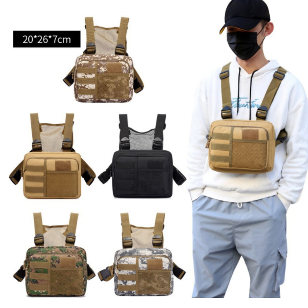 YA136 Waterproof Oxford Cloth Tactical Chest Bag Running Sports Vest Pouch YA136 Waterproof Oxford Cloth Tactical Chest Bag Running Sports Vest Pouch